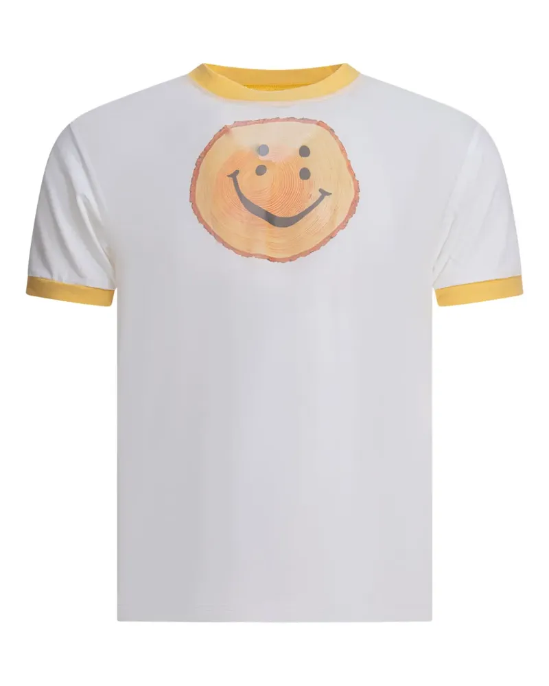 KAPITAL T-Shirt mit Smiley - Weiß Weiß