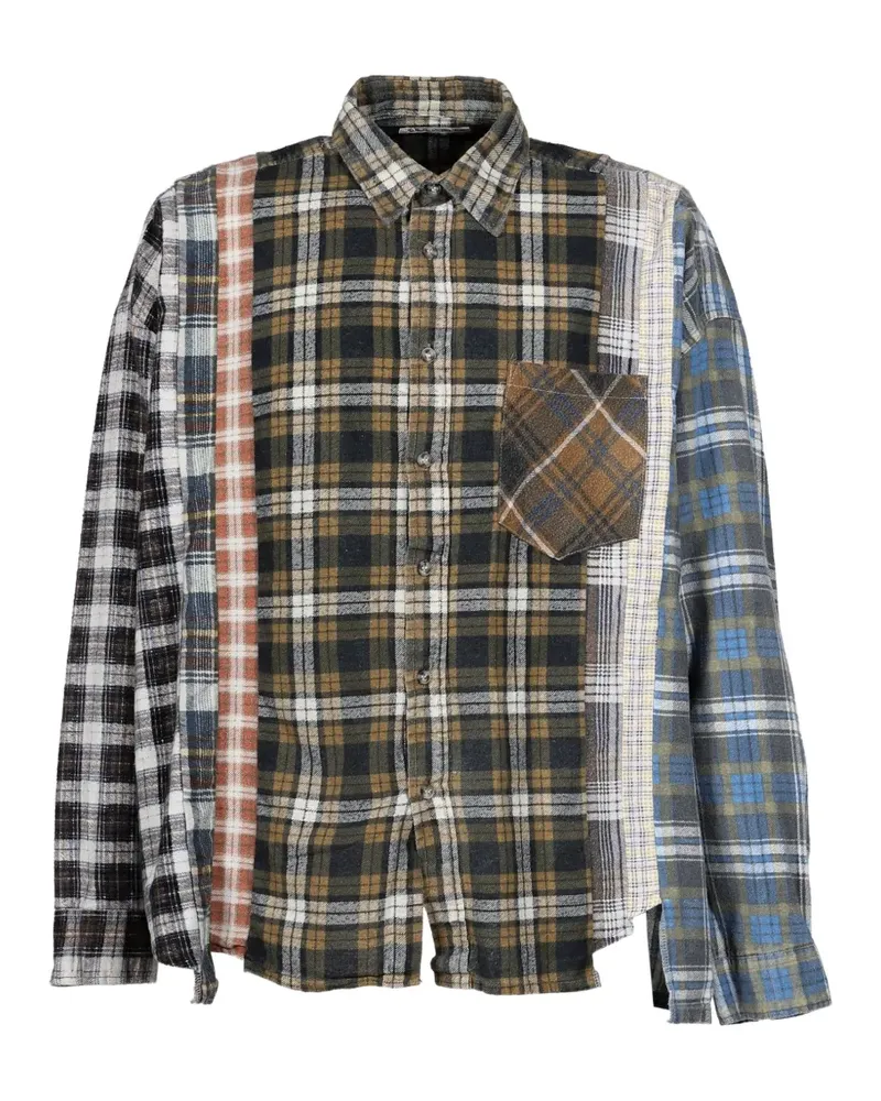NEEDLES patchwork flannel shirt - Grün Grün