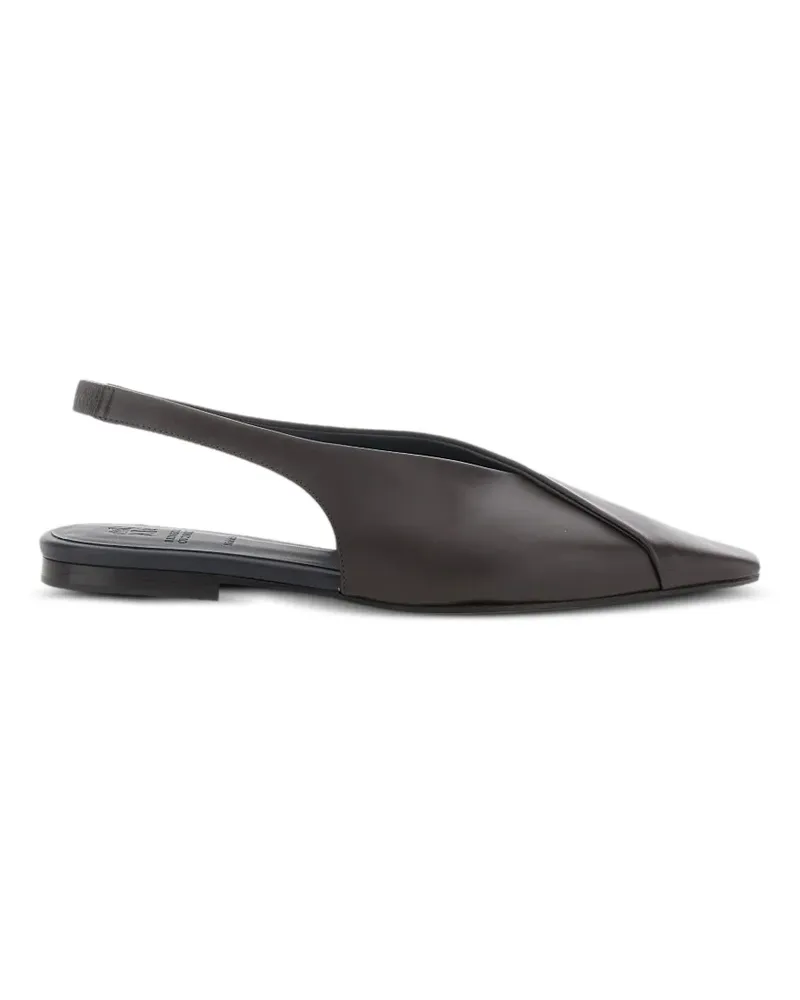 Brunello Cucinelli Slingback-Ballerinas aus Kalbsleder - Braun Braun