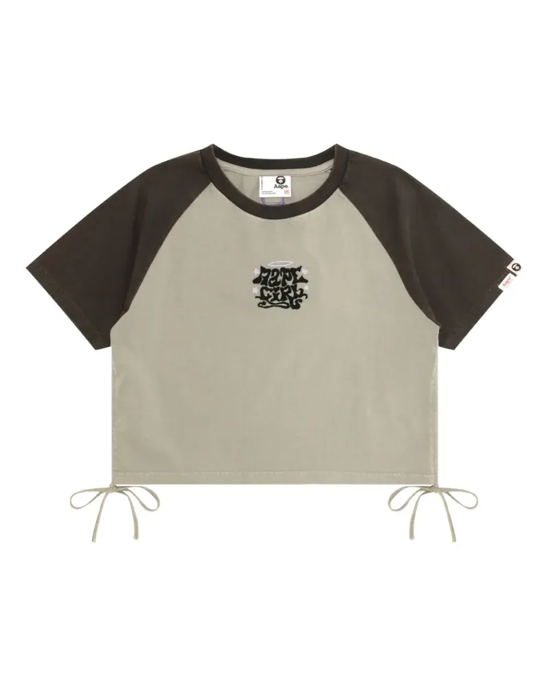 BAPE T-Shirt mit Schnürung - Grau Grau