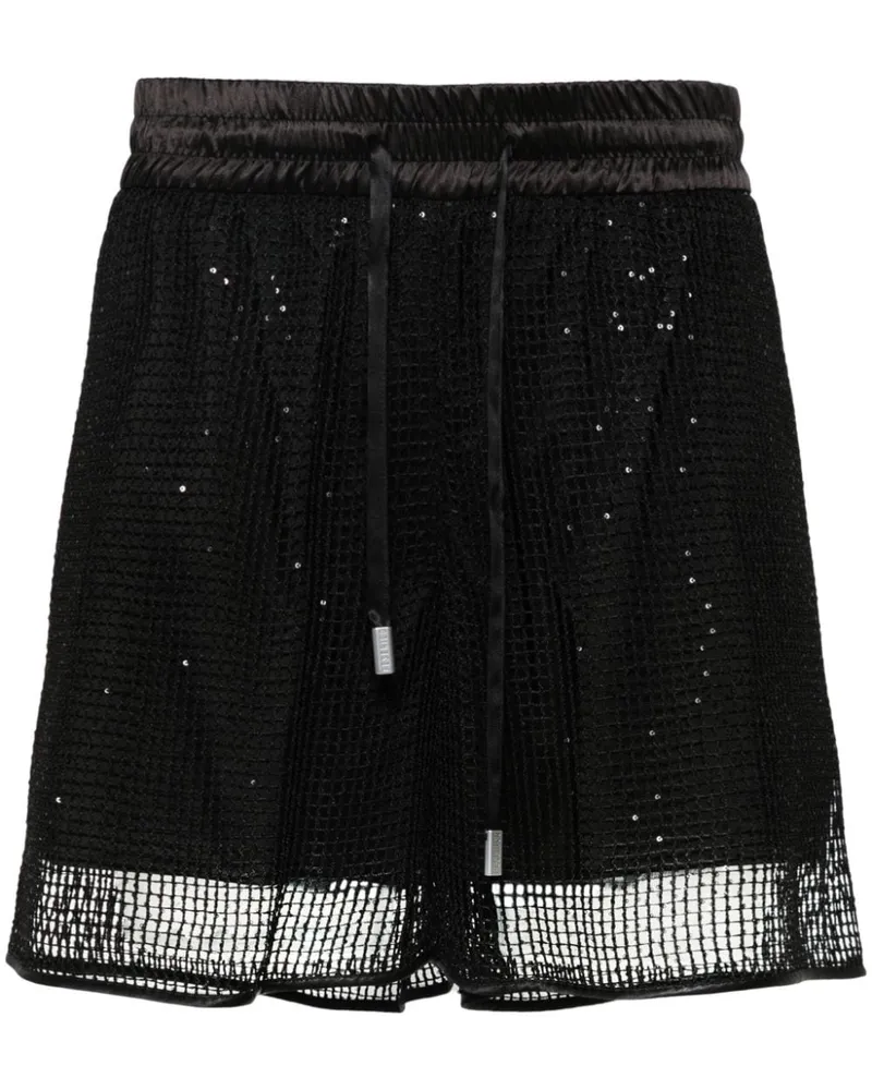 Peserico Shorts mit Pailletten - Schwarz Schwarz