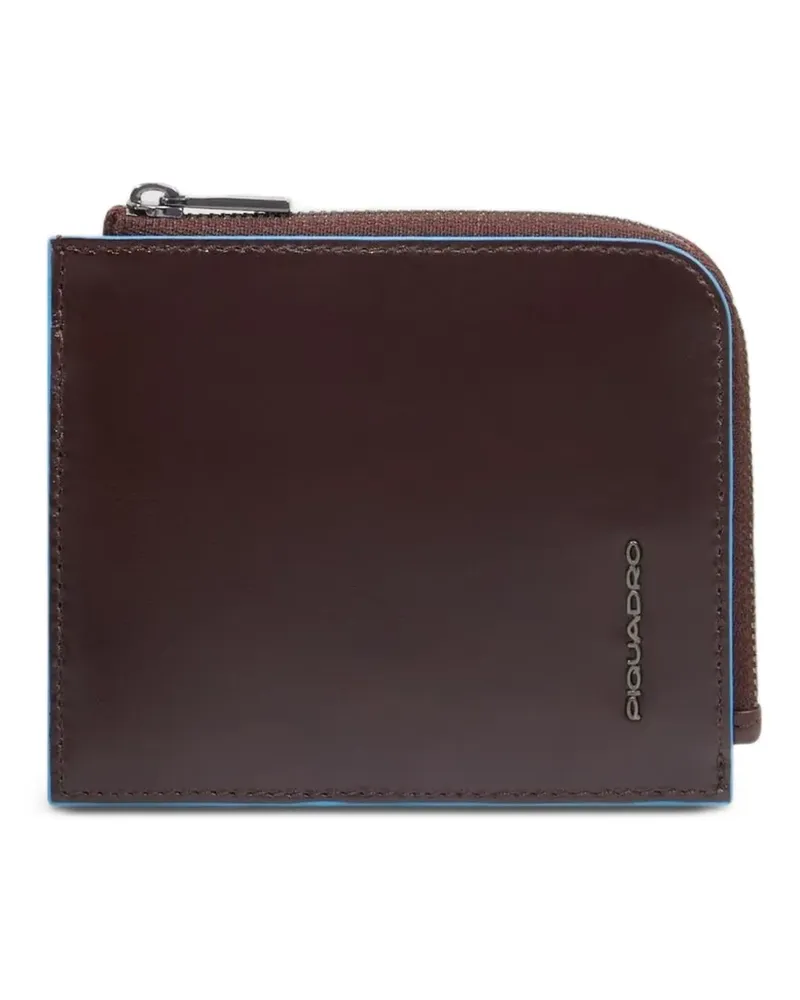 Piquadro zipped leather wallet - Braun Braun