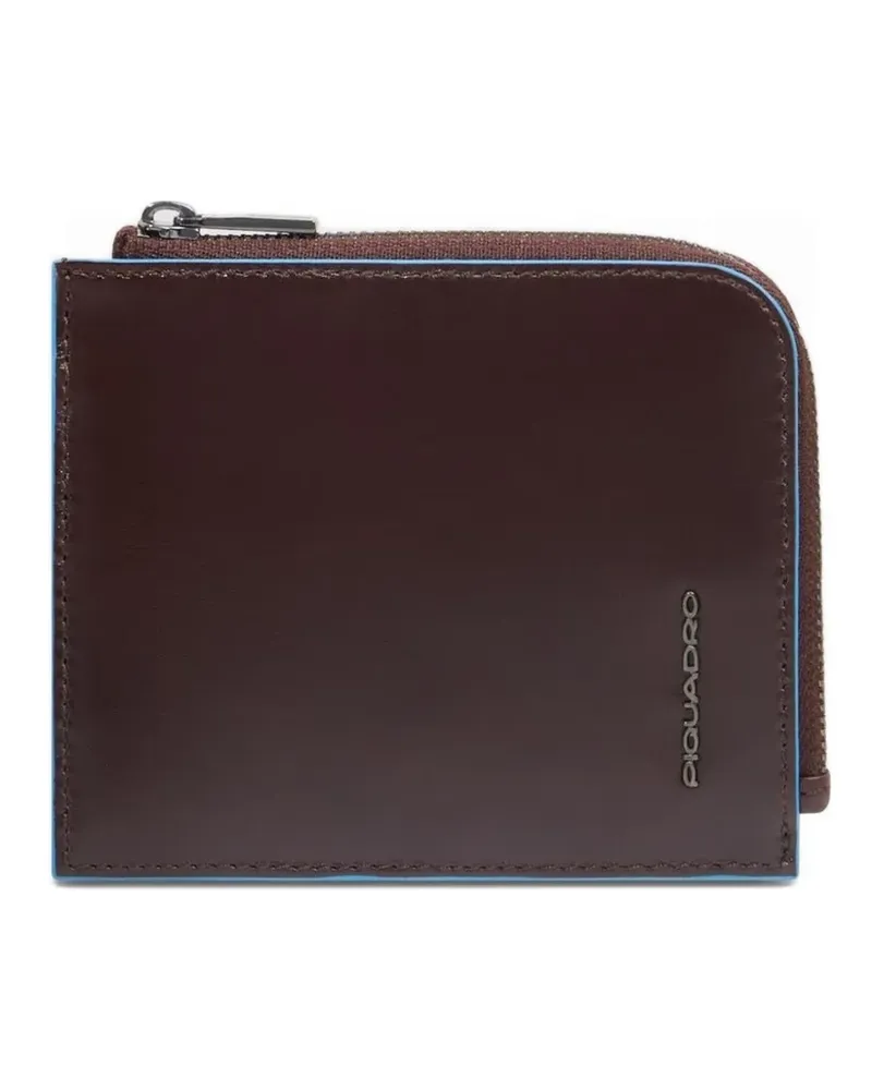 Piquadro zipped leather wallet - Braun Braun