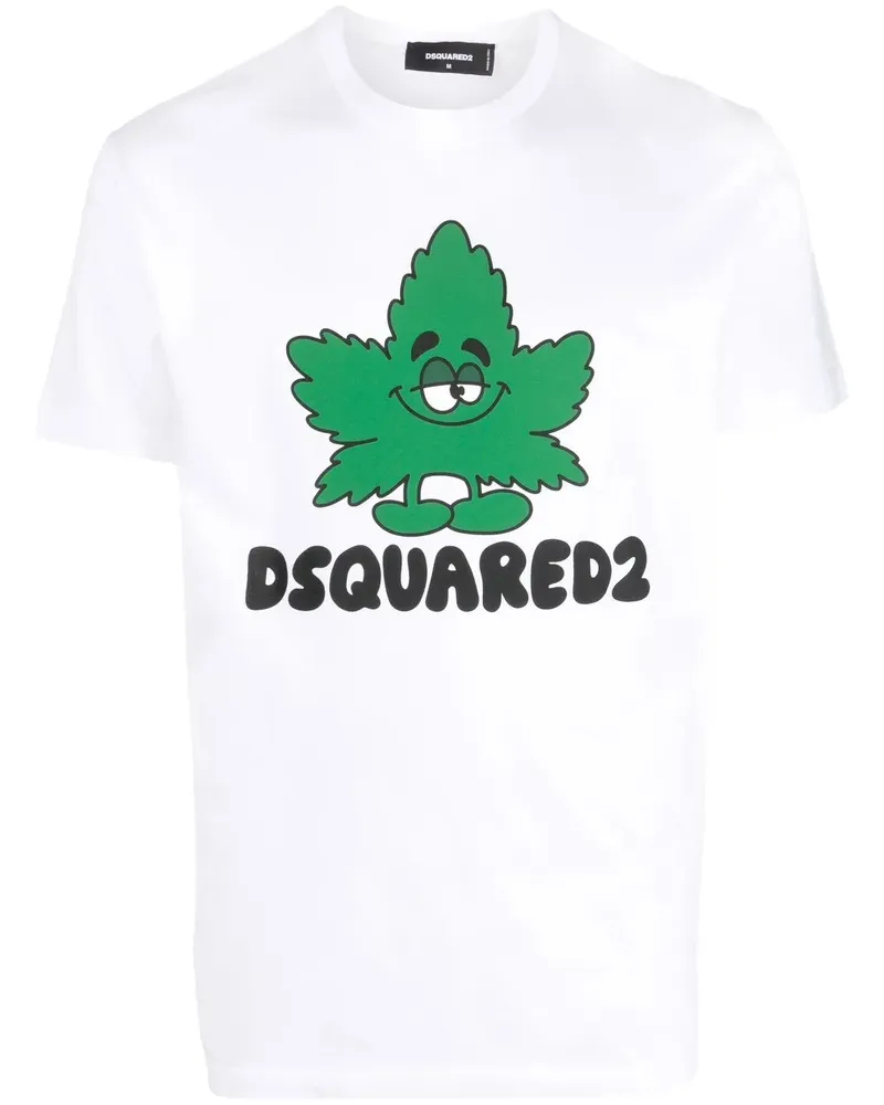 Dsquared2 T-Shirt mit Cartoon-Print - Weiß Weiß