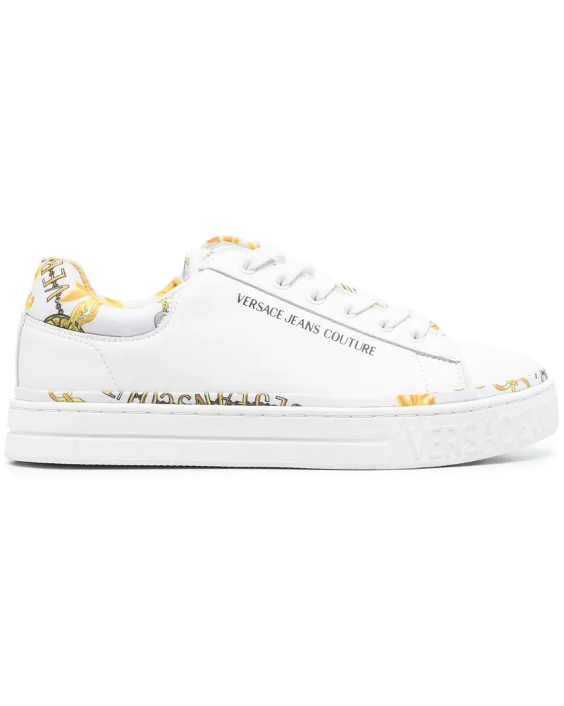 Versace Jeans Sneakers mit Logo-Print - Weiß Weiß