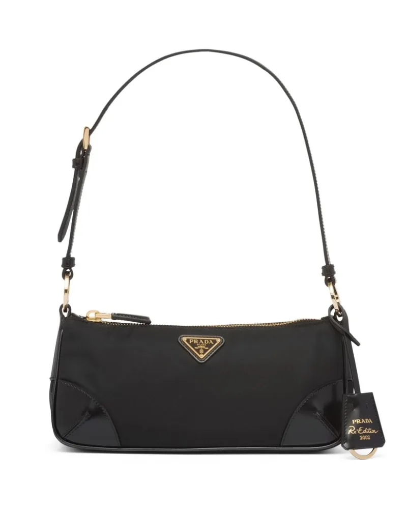 Prada Re-Edition 2002 Schultertasche - Schwarz Schwarz