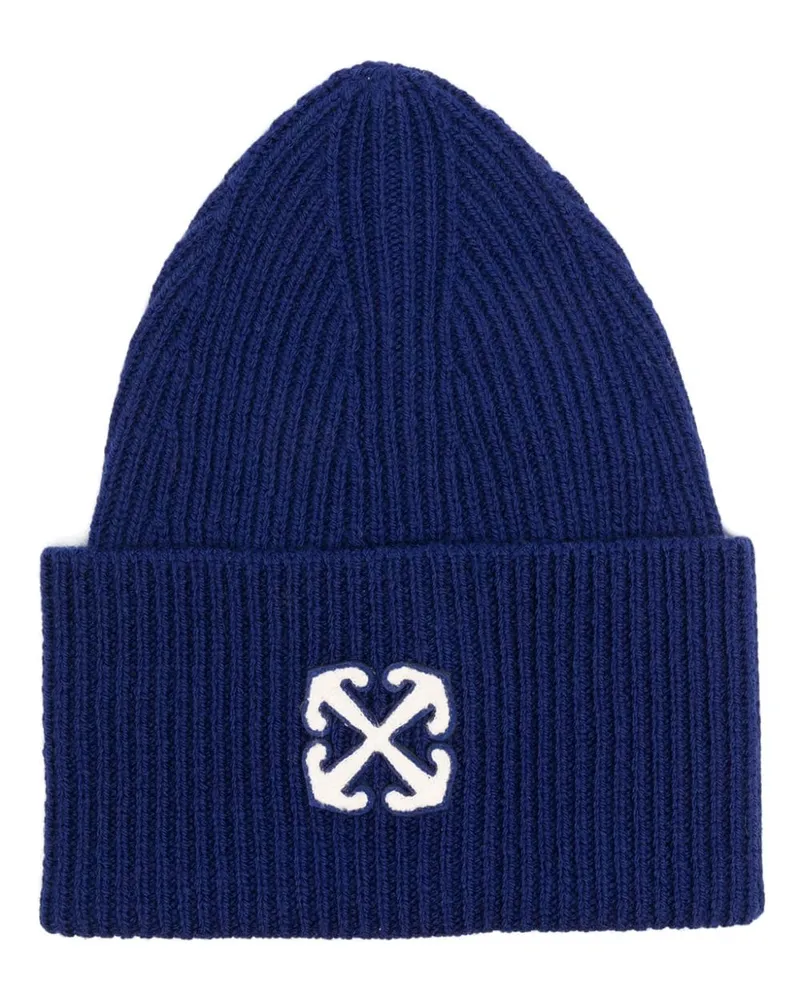OFF-WHITE Beanie mit Pfeil-Patch - Blau Blau