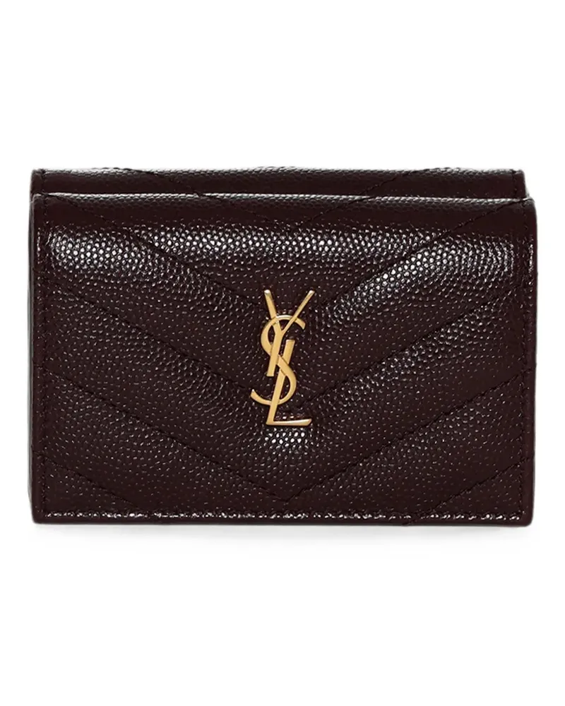 Saint Laurent Cassandre Portemonnaie mit Chevron-Steppung - Rot Rot