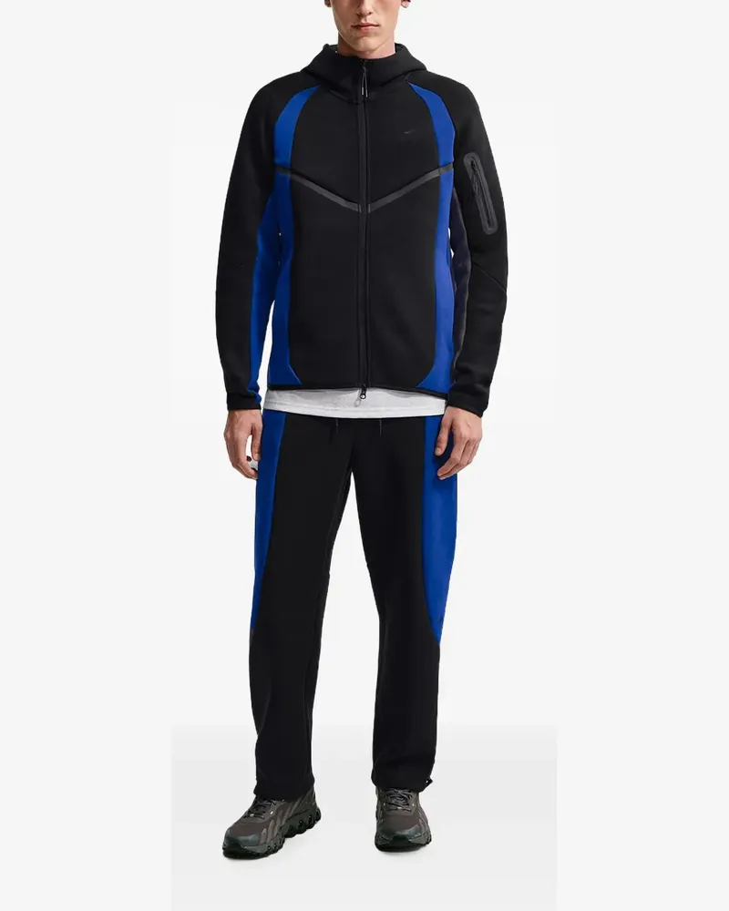Nike Tech colour-block full-zip fleece windrunner jacket - Schwarz Schwarz