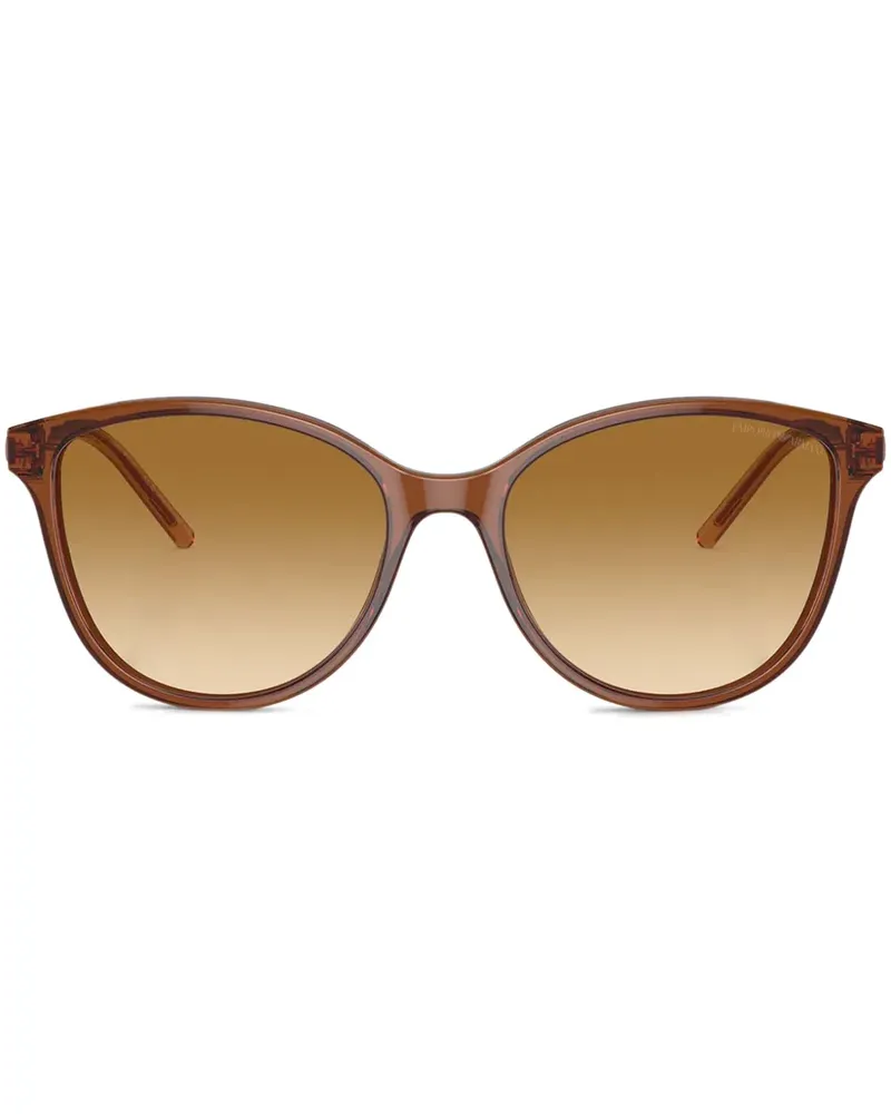 Emporio Armani Sonnenbrille mit Cat-Eye-Gestell - Braun Braun