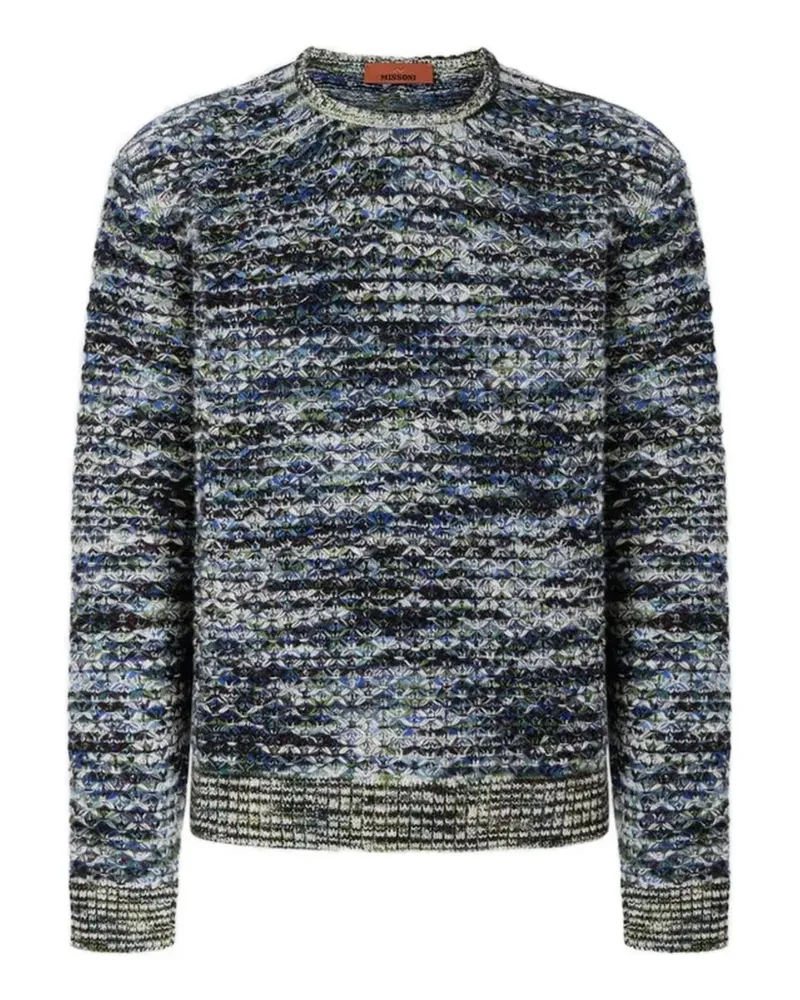 Missoni Pullover mit Rundhalsausschnitt und Zickzackmuster - Blau Blau