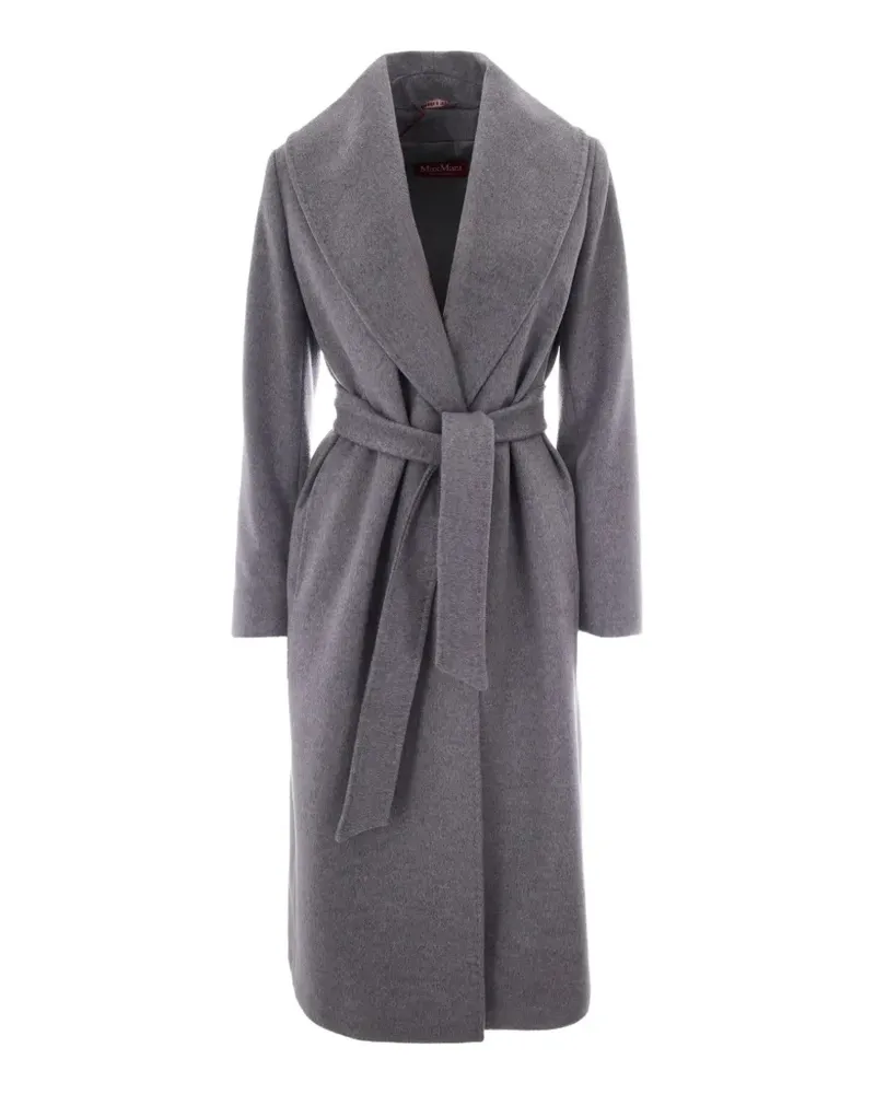 Max Mara belted shawl-collar coat - Grau Grau