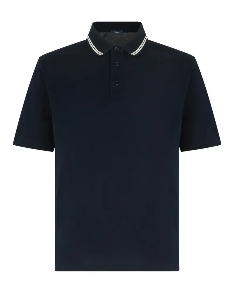 Herno tipping-detail polo shirt - Blau Blau