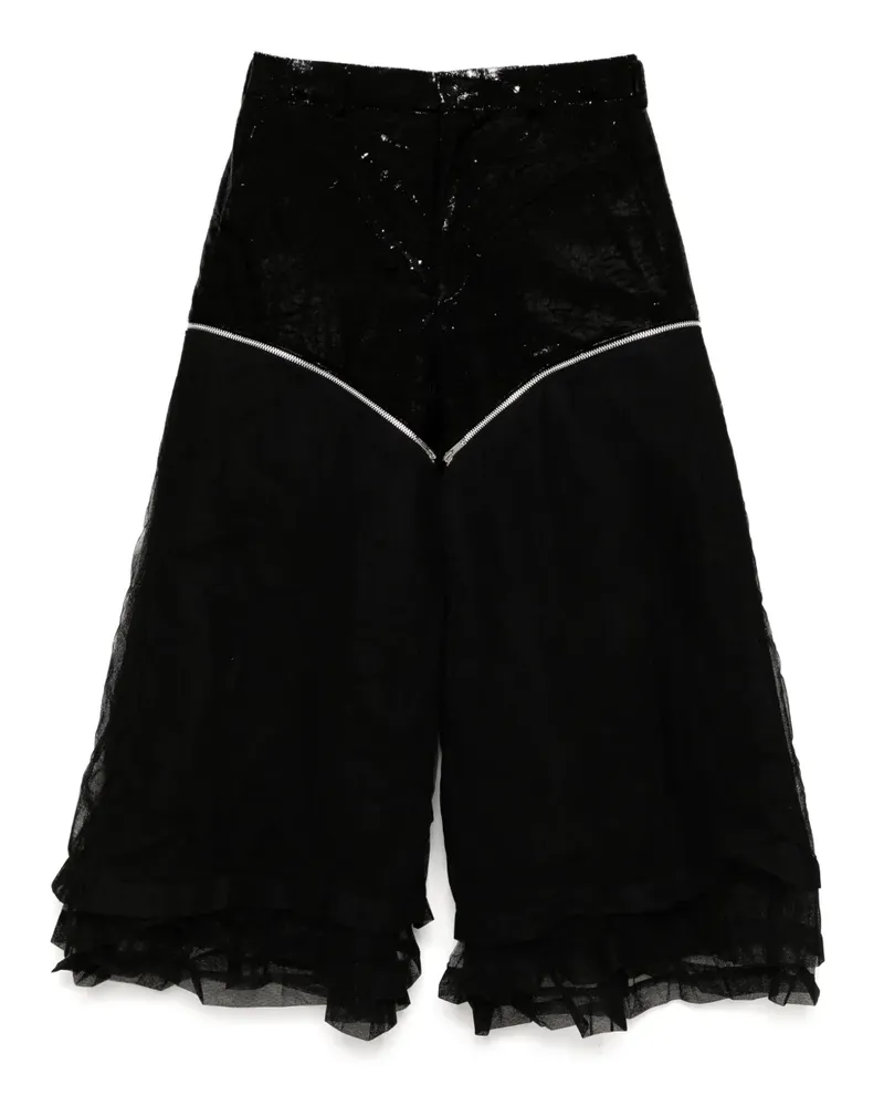 Comme des Garçons Hose mit weitem Bein - Schwarz Schwarz