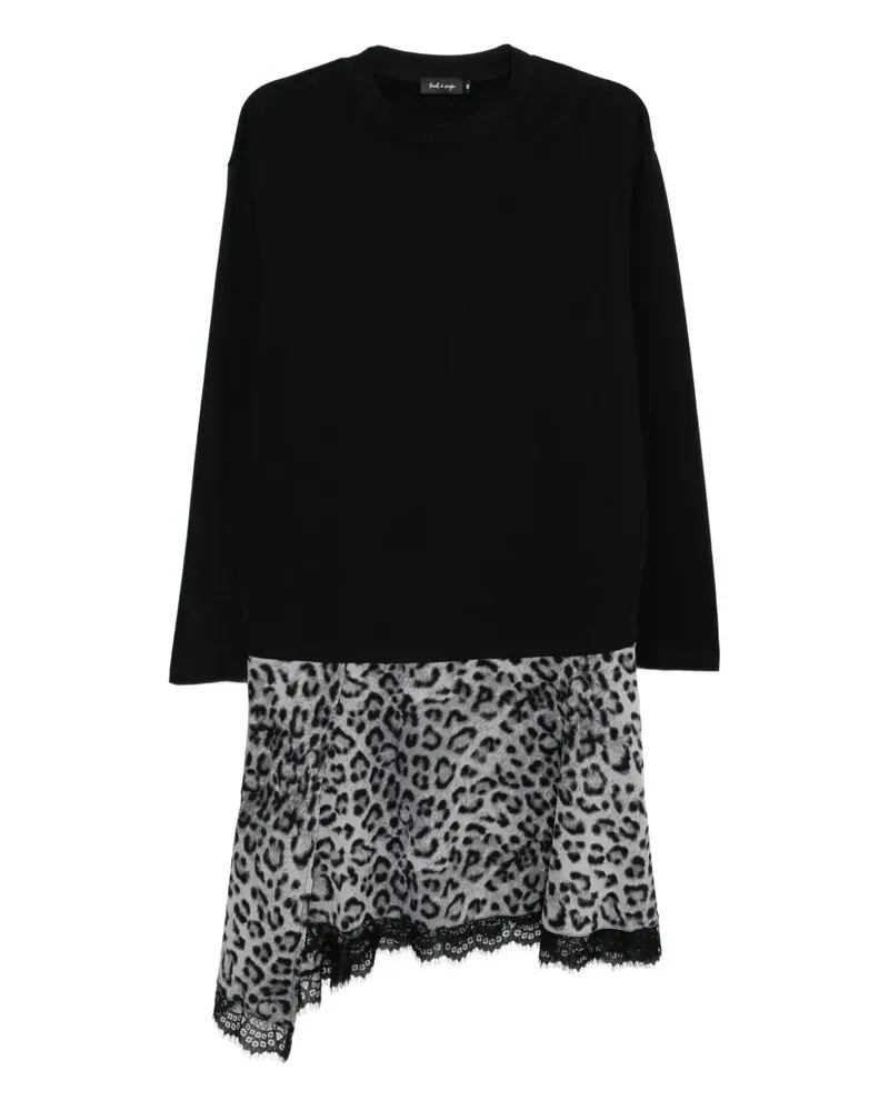 Tout a Coup Patchwork-Kleid - Schwarz Schwarz