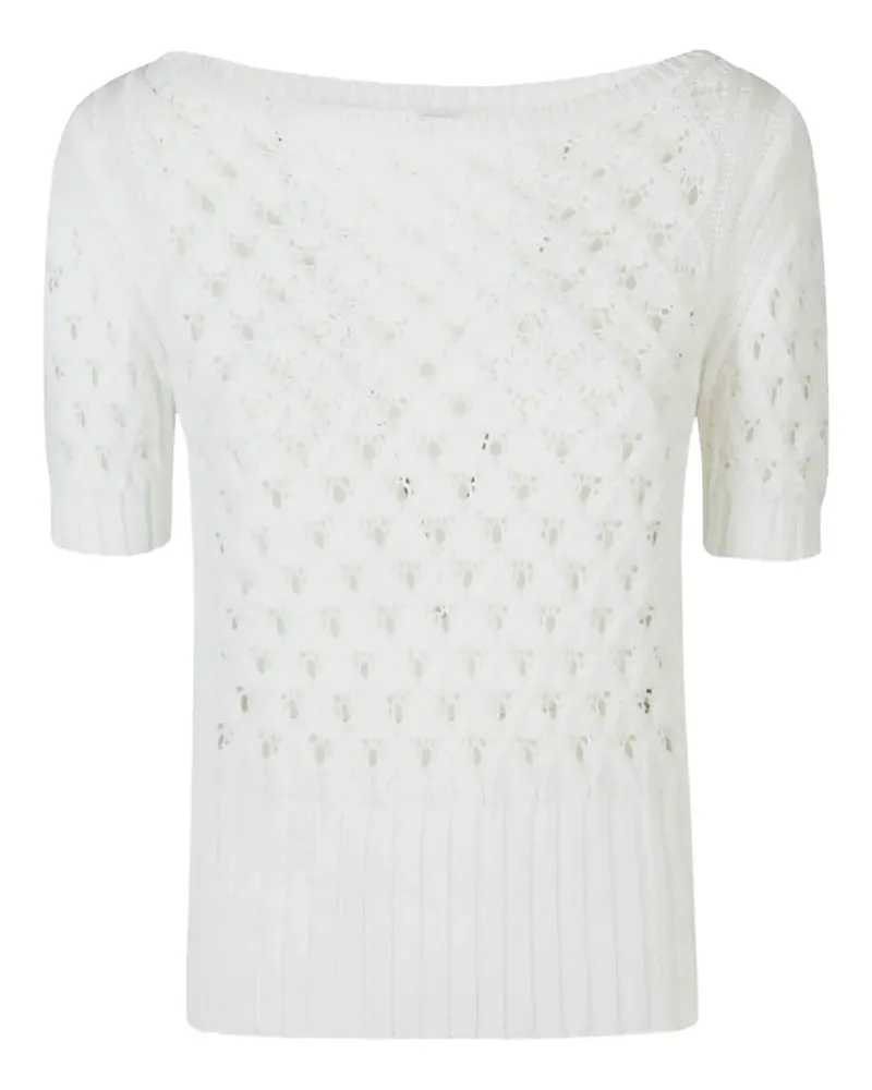 Eleventy Kurzärmeliger Pullover - Weiß Weiß