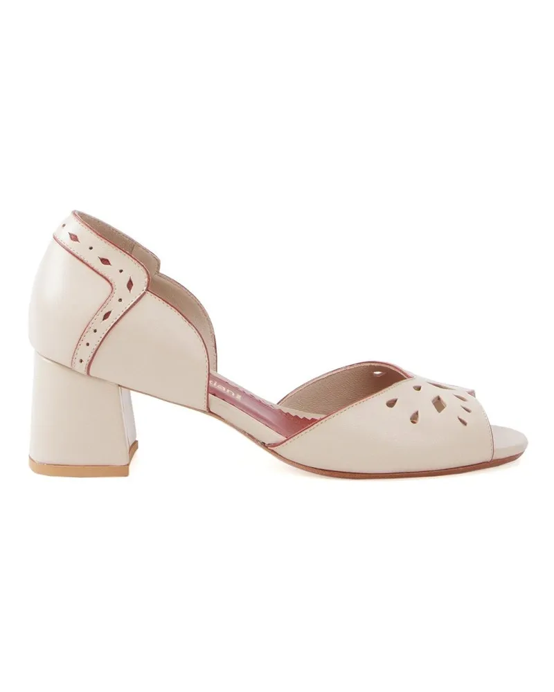 Sarah Chofakian Pumps mit Blockabsatz - Nude Nude