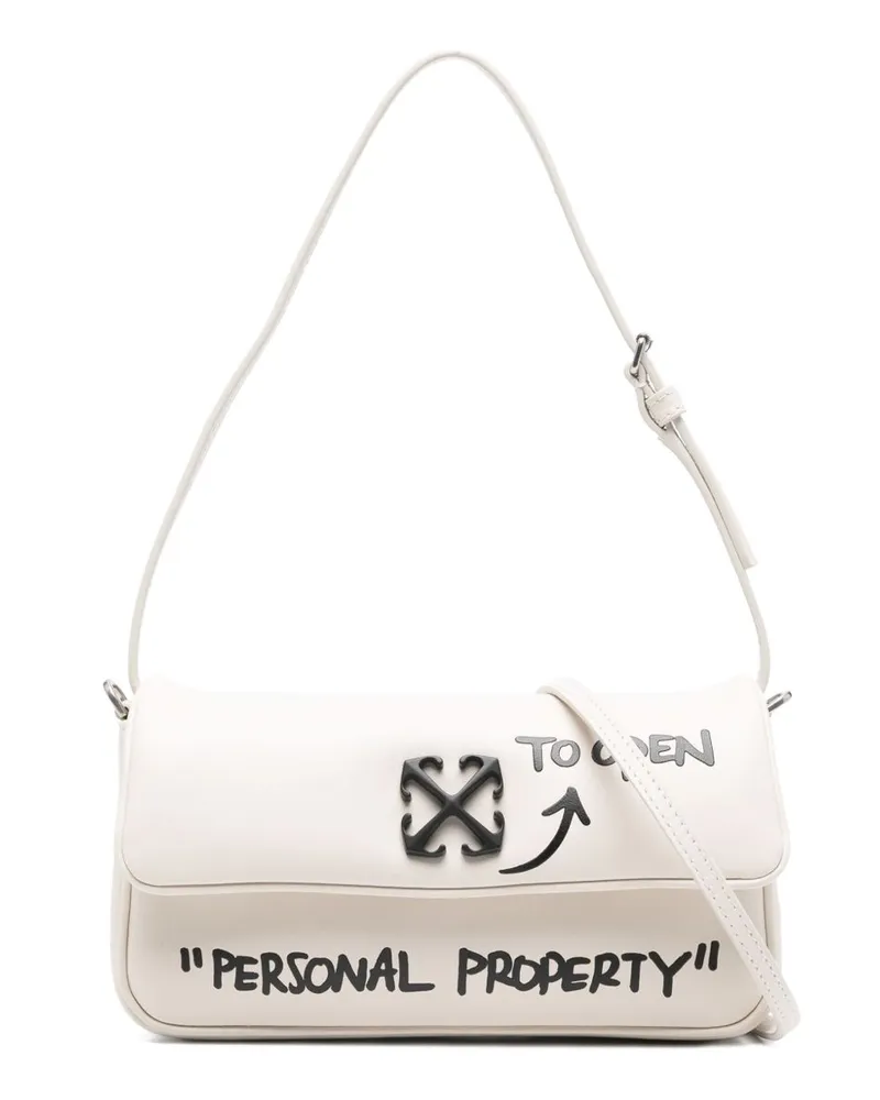 OFF-WHITE Jitney 0.7 Quote Clutch - Nude Nude