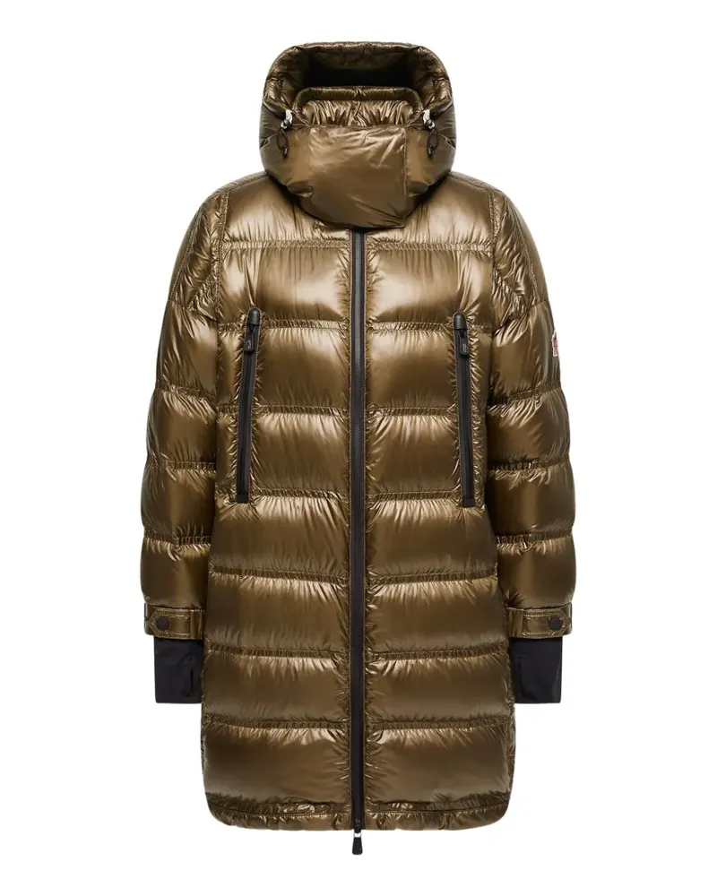 Moncler Gesteppter Rochelairs Daunenmantel mit Kapuze - Grün Grün
