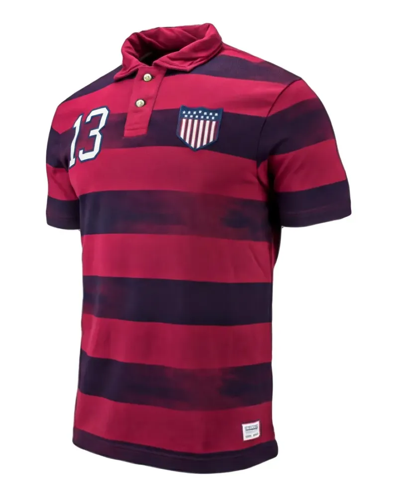 Nike Gestreiftes USA Covert Poloshirt - Rot Rot