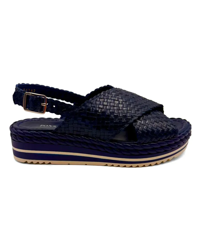 Pons Quintana Gewebte Milan Sandalen mit überkreuzten Riemen - Blau Blau