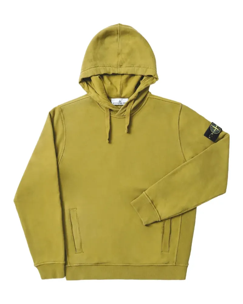 Stone Island logo-patch hoodie - Grün Grün
