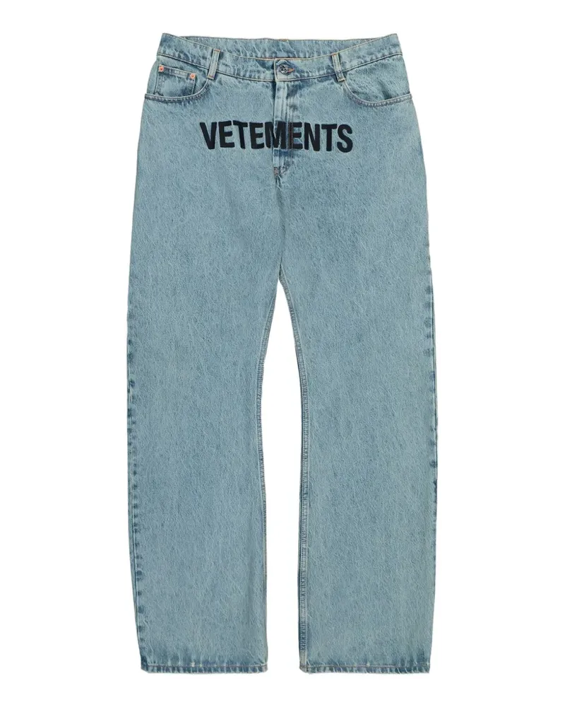 VETEMENTS Jeans mit Logo-Stickerei - Blau Blau