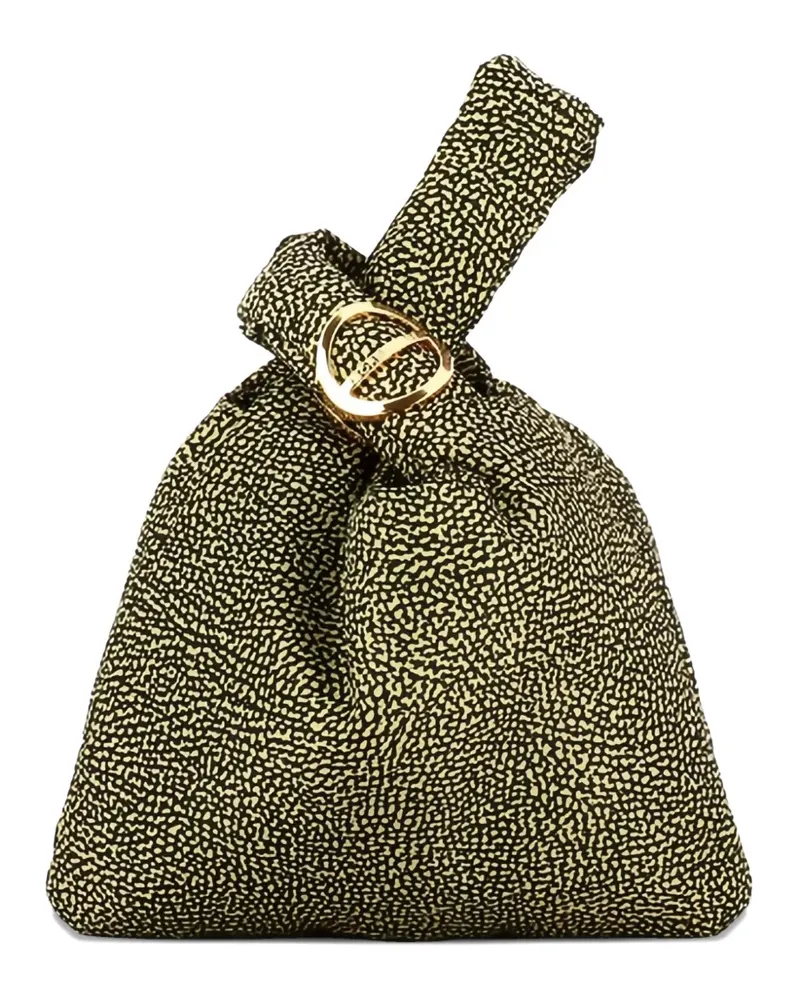 Borbonese mini Twinnie Op-print round-detail handbag - Nude Nude