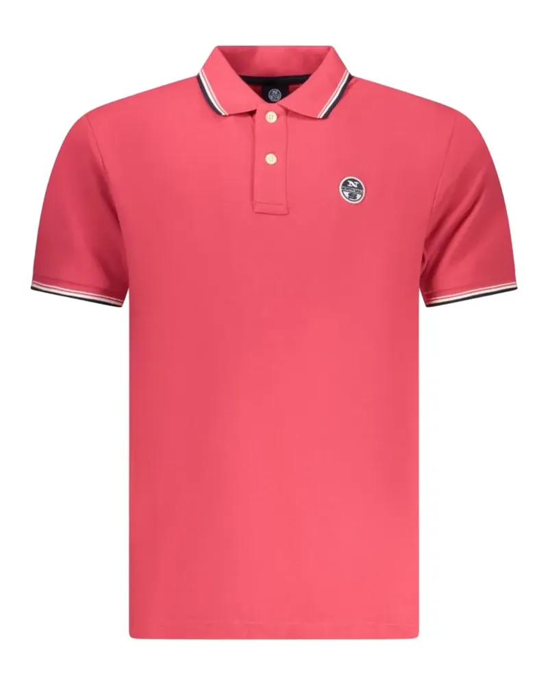 North Sails tipped piqué polo shirt - Rosa Rosa