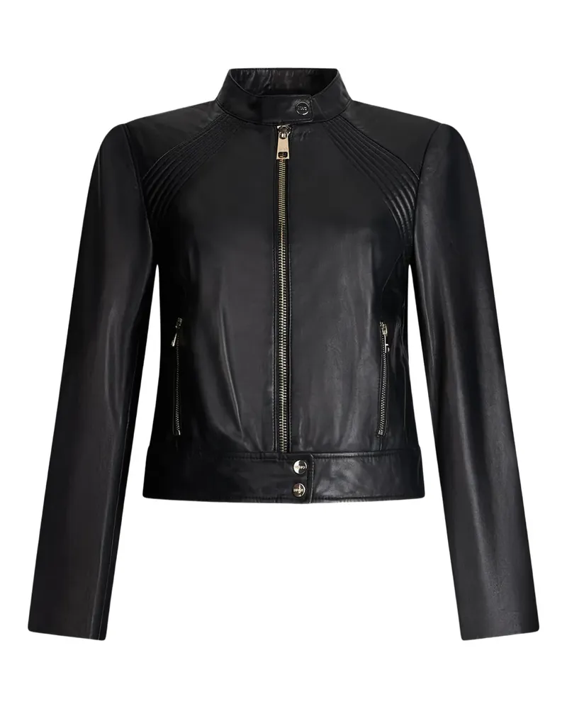 Liu Jo Lederjacke mit Reißverschluss - Schwarz Schwarz