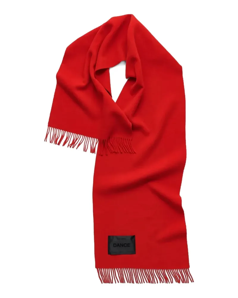 MAGNIBERG fringed wool scarf - Rot Rot
