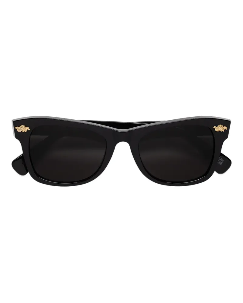 Marni Eckige Sonnenbrille mit Logo-Schild - Schwarz Schwarz