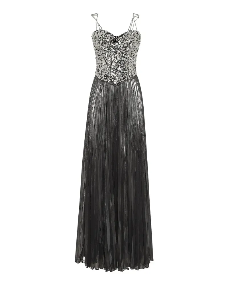 Philipp Plein Crystal maxi dress - Silber Silber