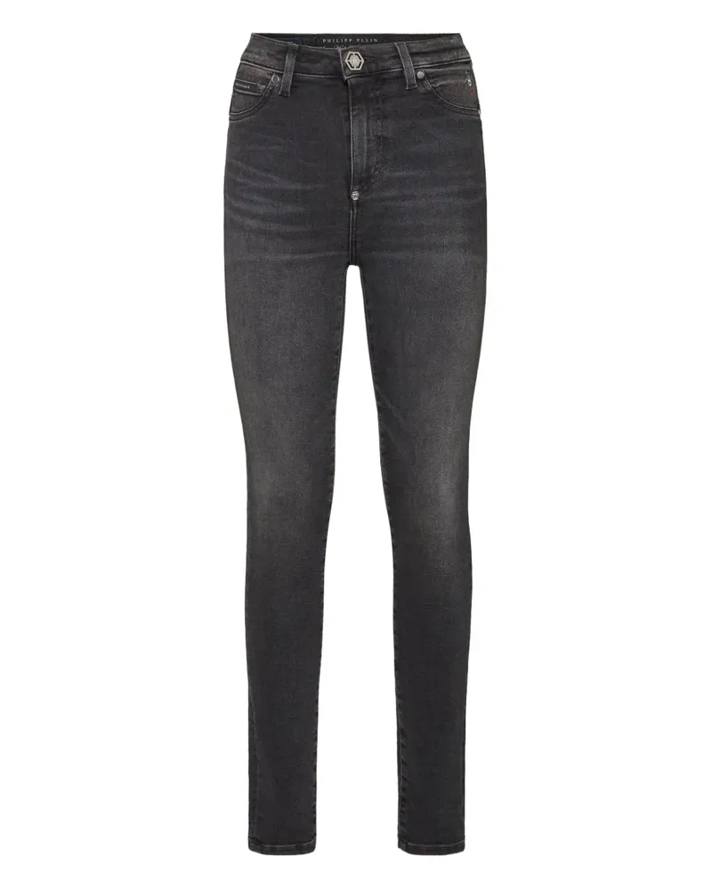 Philipp Plein Jeans aus Baumwollstretch - Schwarz Schwarz