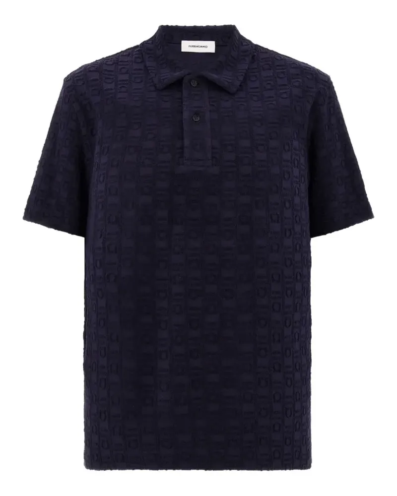 Ferragamo Poloshirt mit Monogramm - Blau Blau