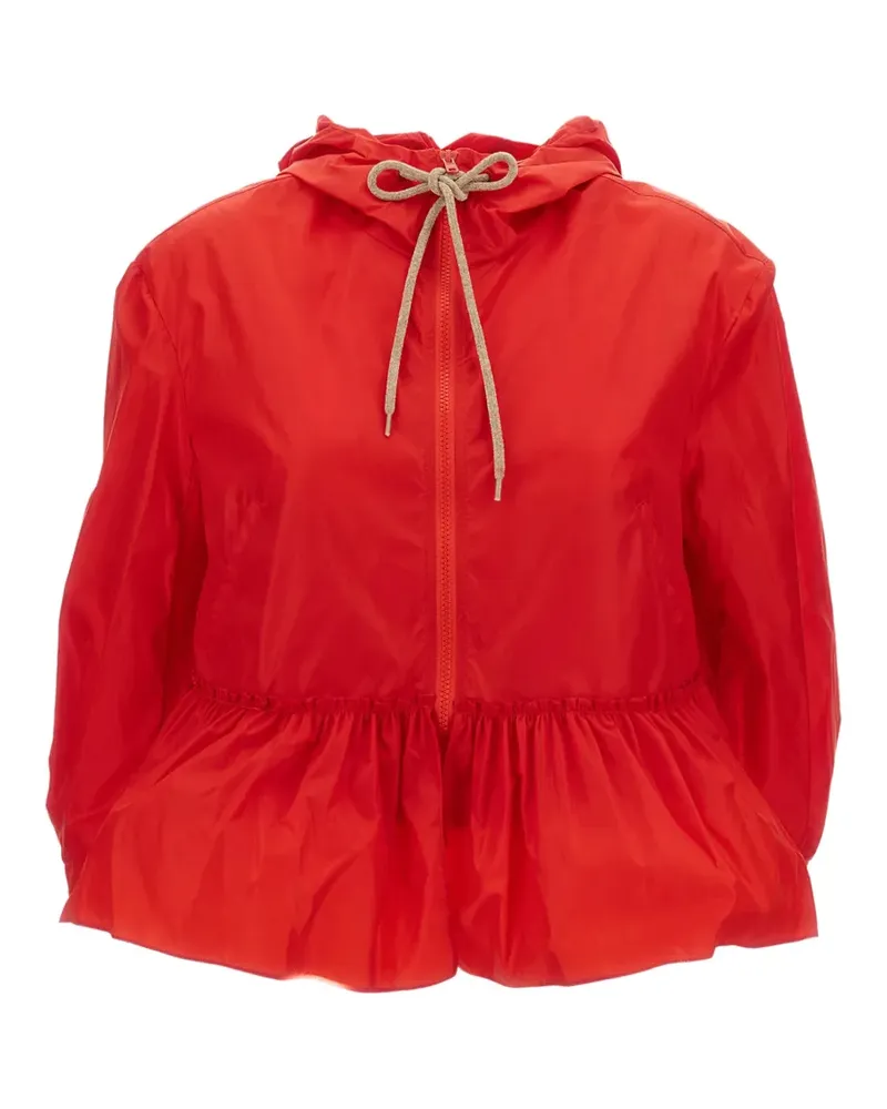 Simone Rocha taffeta hooded jacket - Rot Rot