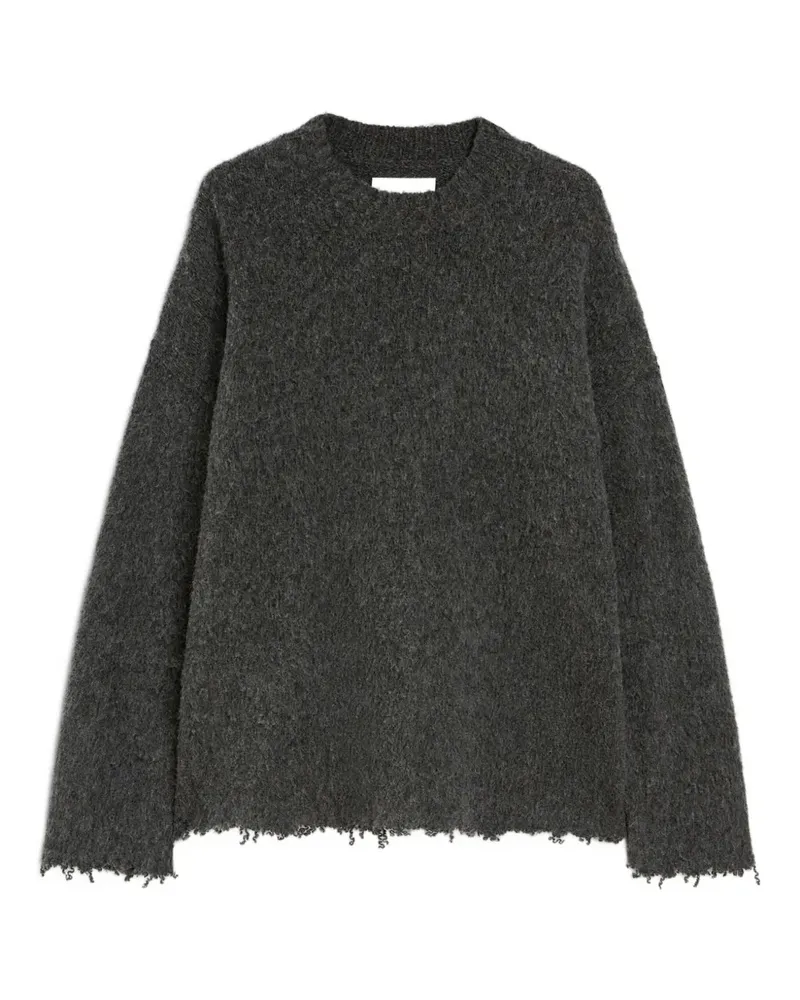 Jil Sander Pullover mit ausgefranstem Saum - Grau Grau