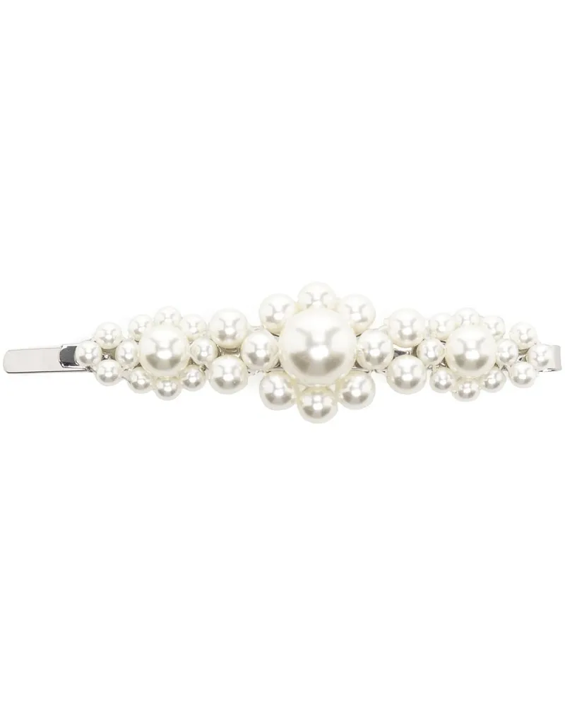 Simone Rocha Haarspange mit Perlen - Silber Silber