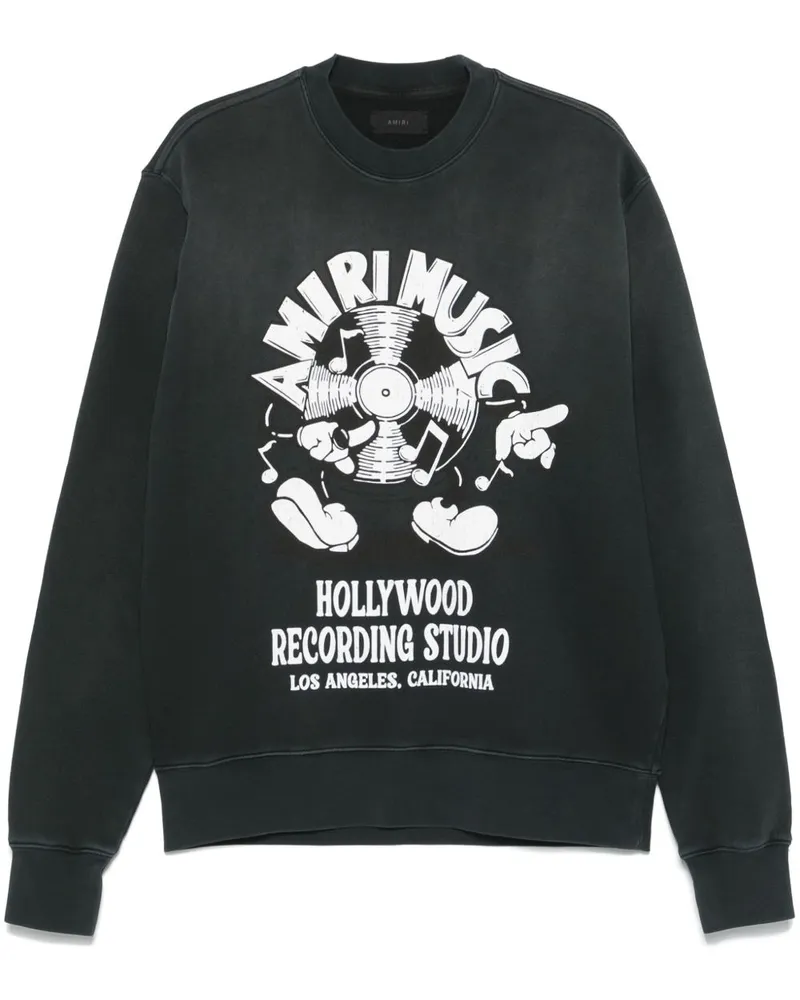 Amiri Sweatshirt mit Logo-Print - Schwarz Schwarz