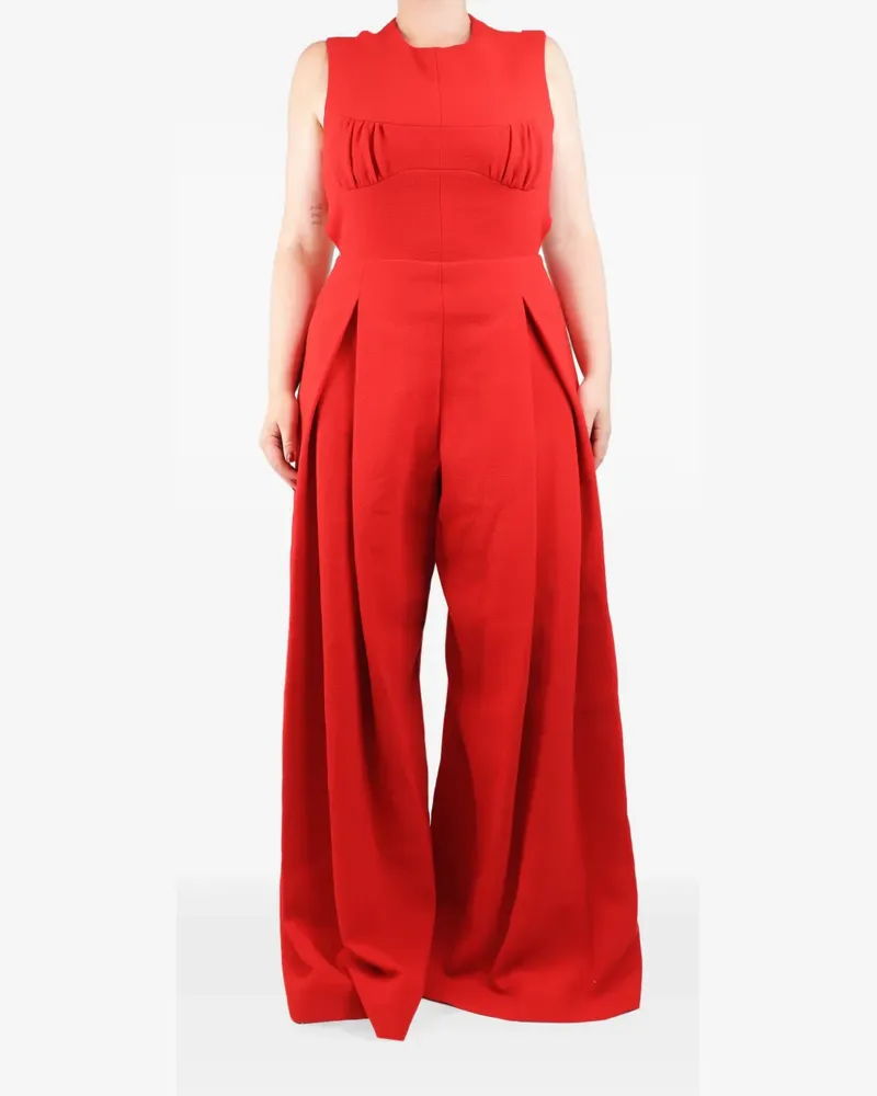 EMILIA WICKSTEAD crepe wide-leg jumpsuit - Rot Rot