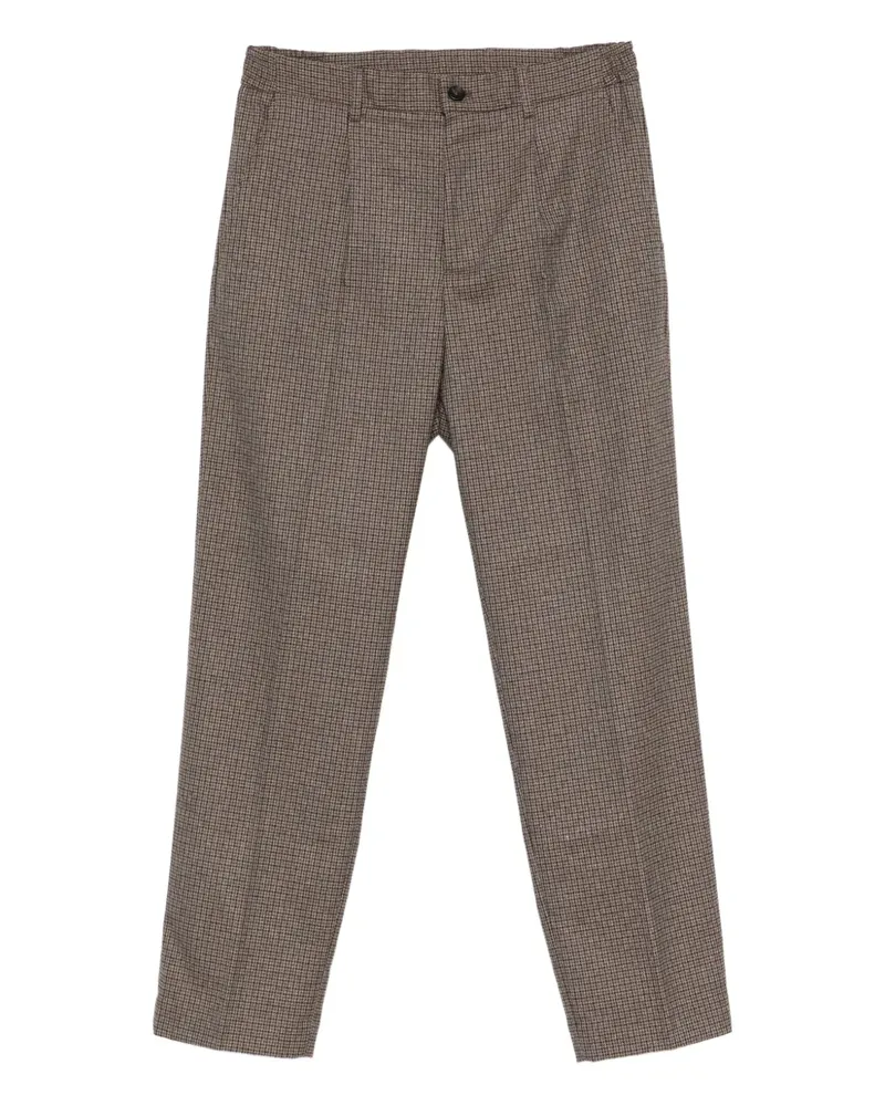 HOSIO Hose mit Karomuster - Braun Braun