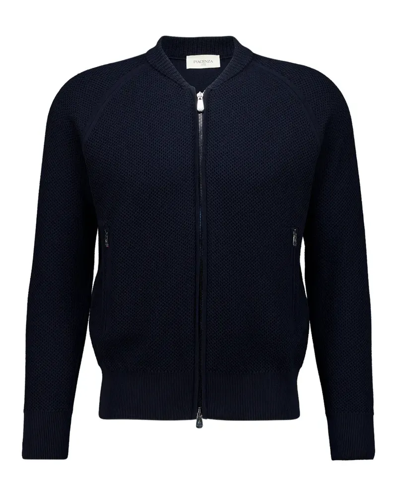 Piacenza Cashmere zipped bomber jacket - Blau Blau