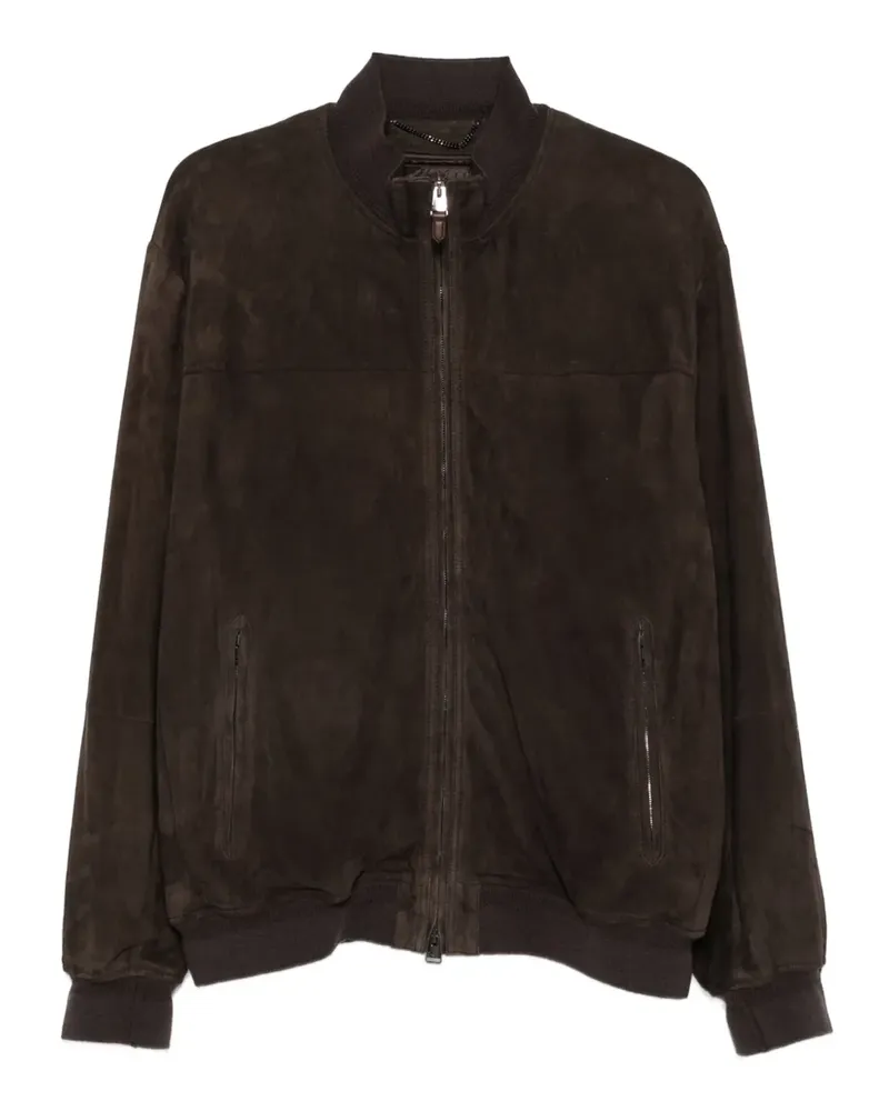 Canali Bomberjacke aus Wildleder - Braun Braun