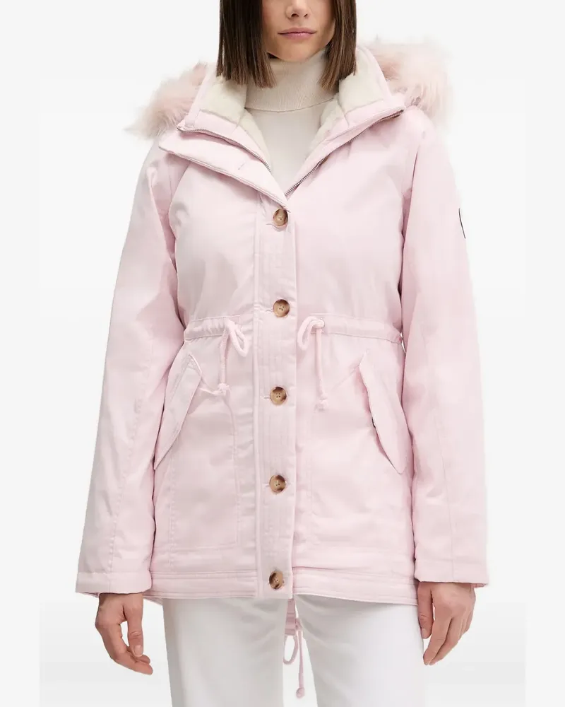 Hollister Kapuzenmantel mit Faux Fur - Rosa Rosa