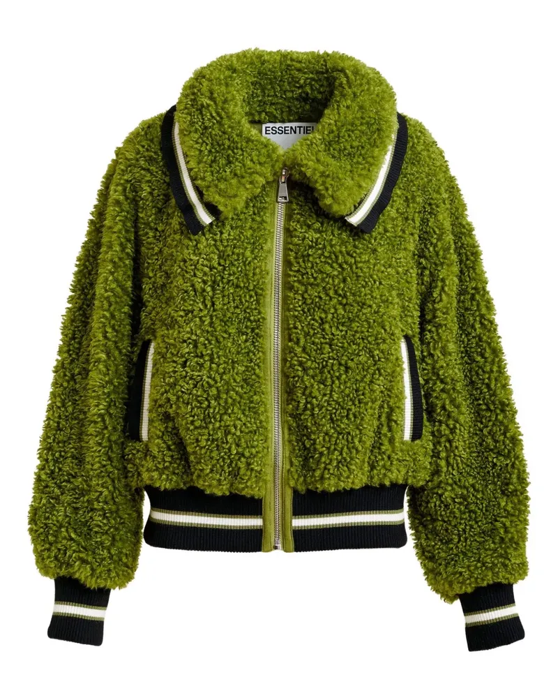 Essentiel Bomberjacke mit Streifendetail - Grün Grün