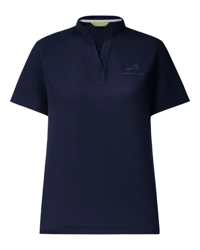 Shanghai Tang Tang Playmaker T-Shirt mit Kragen - Schwarz Schwarz