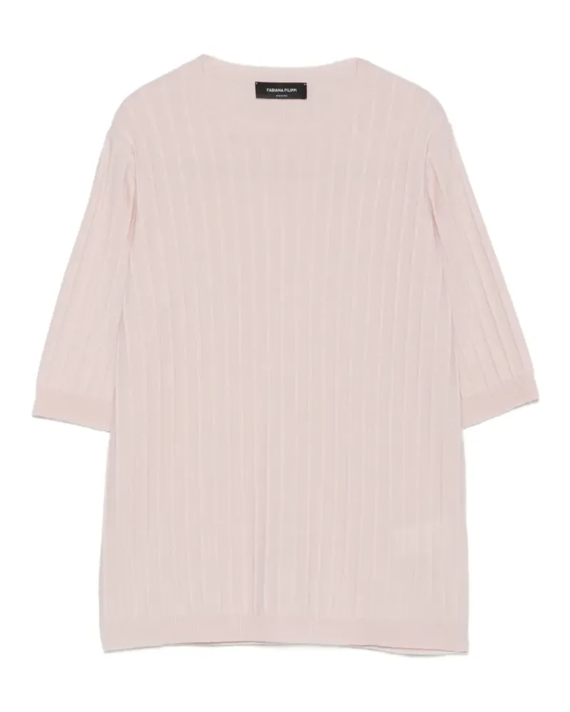 Fabiana Filippi Gerippter Strickpullover - Rosa Rosa