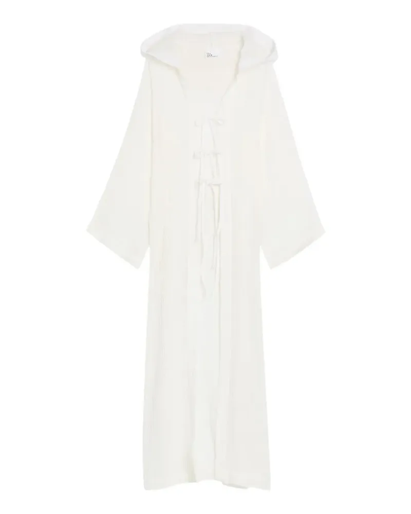 Lisa Marie Fernandez hooded beach cover-up - Weiß Weiß