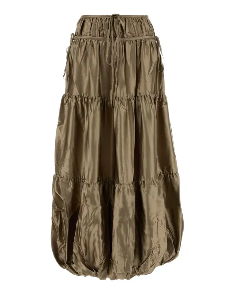 Co tiered silk maxi skirt - Grün Grün