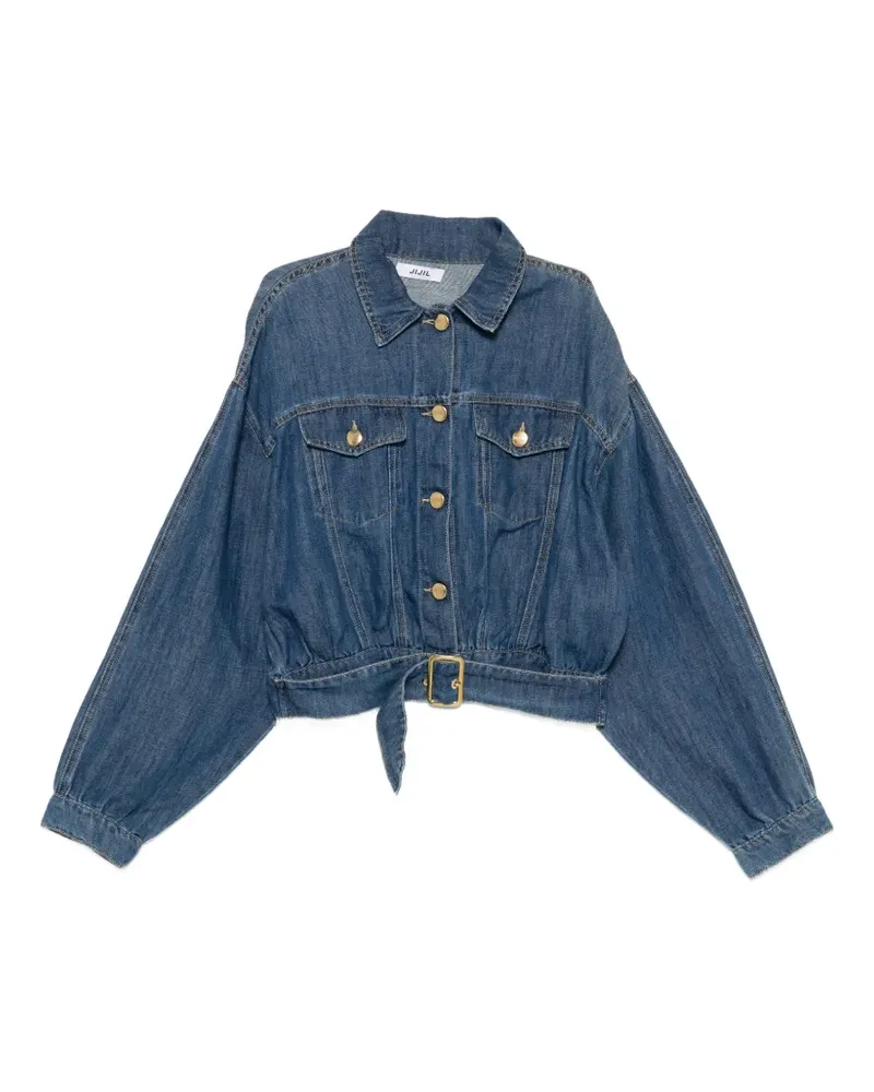 Jijil Cropped-Jeansjacke - Blau Blau